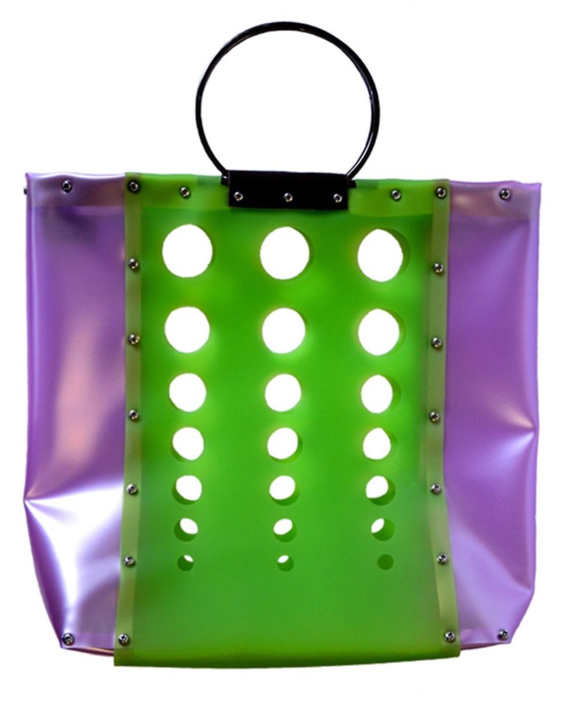 原创镙丝组装糸列 建筑主题拼色都市手提包 - 手提包/手提袋 - 塑料 绿色