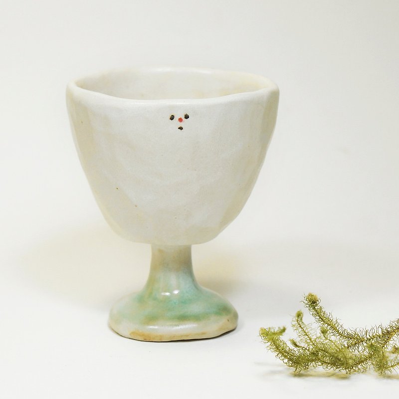 手感陶作:菌杯人-绿油油矮脚杯 - 茶具/茶杯 - 瓷 绿色