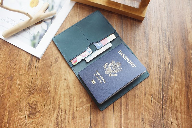 真皮 护照夹/护照套 灰色 - 真皮 护照夹 护照套 登记证 护照包 护照收纳包 护照袋  18H-101