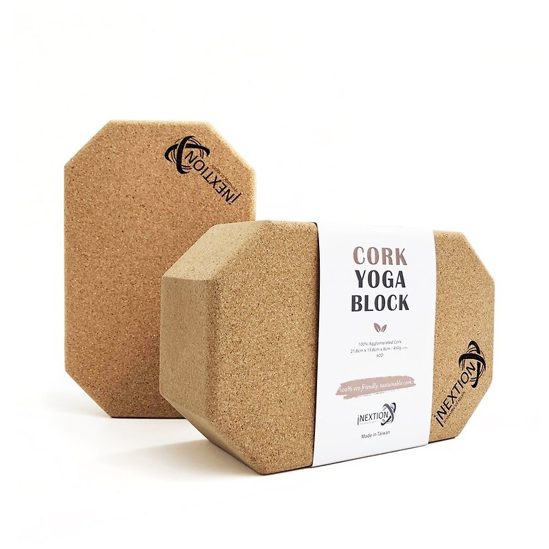 【INEXTION】Cork Yoga Block 羽量级八角软木砖 60D - 2入 - 运动/健身用品 - 软木/水松木 卡其色