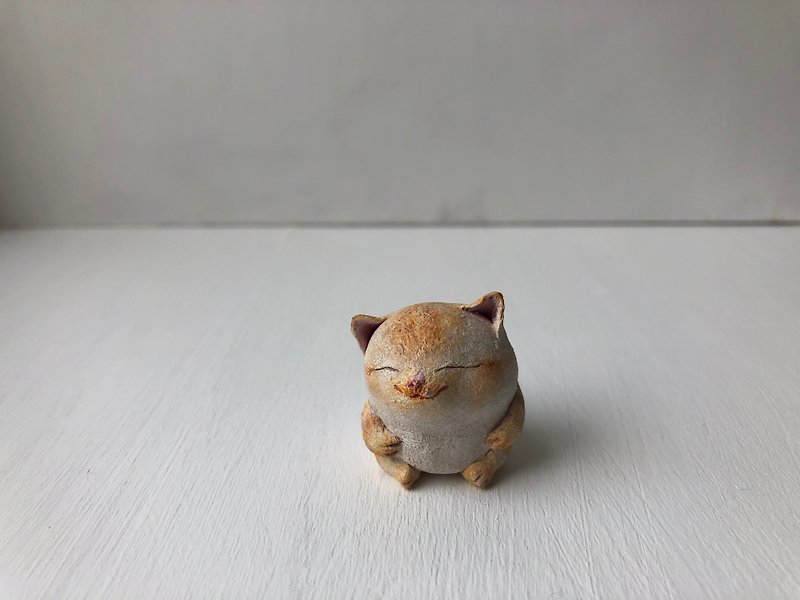 にっこり猫さん - 玩偶/公仔 - 粘土 黄色