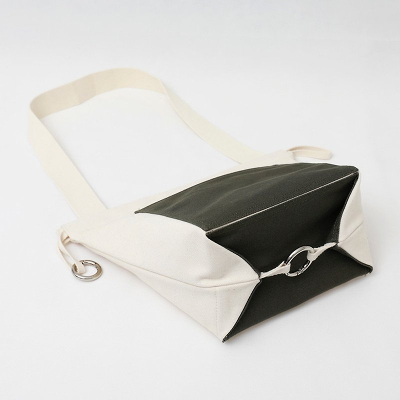 CEMY【深橄榄绿】Tote-Fold bag 托折包 C35 - 手提包/手提袋 - 棉．麻 