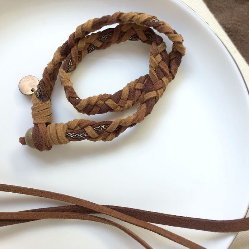 SAMEDi - 波西米亚手工编织手链 - 复古驼 - 手链/手环 - 其他材质 咖啡色