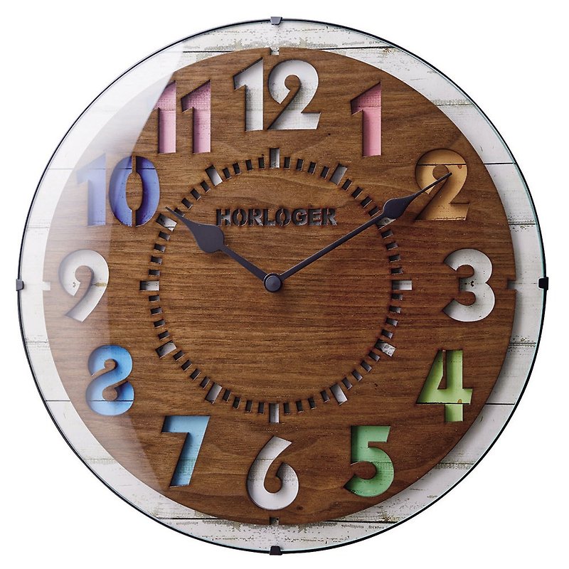 Forli- 色彩层次 静音 时钟 挂钟(棕) - 时钟/闹钟 - 木头 咖啡色