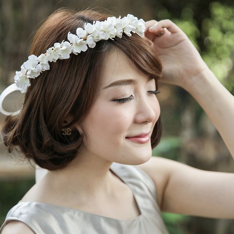 Flower Headband Handmade Mulberry Paper Flowers - 发饰 - 纸 多色