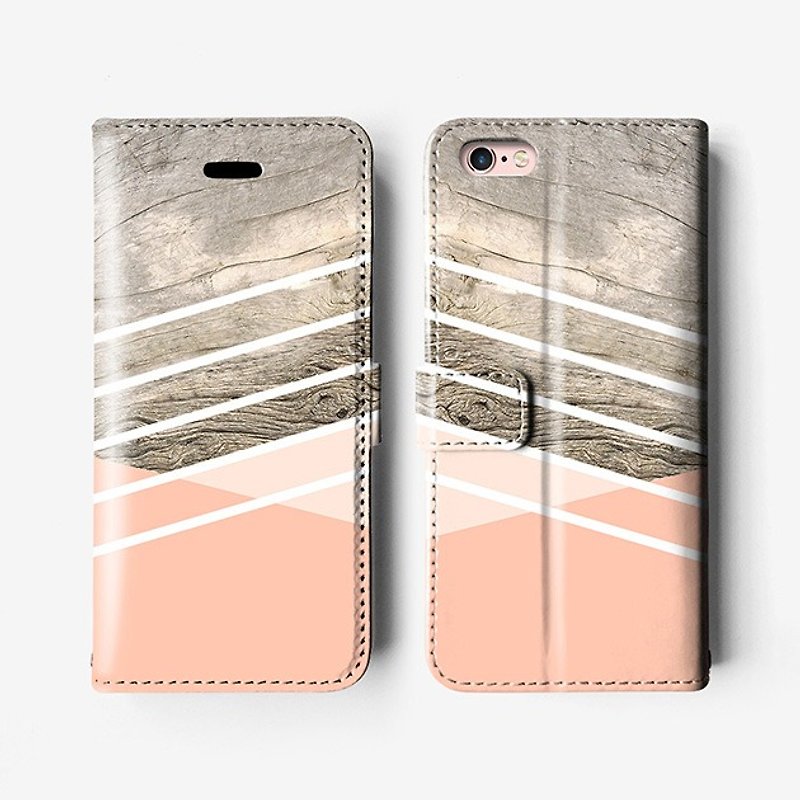 iPhone 7 / 8 翻盖手帐型手机保护皮套 B023 - 手机壳/手机套 - 真皮 粉红色