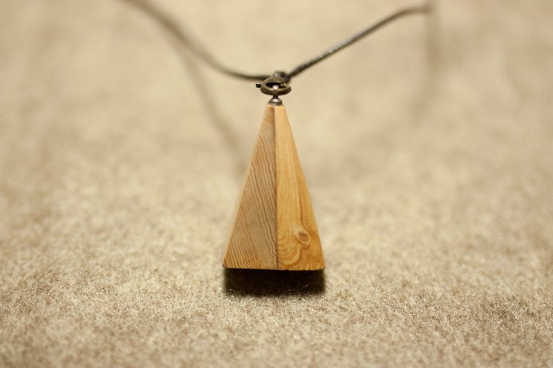 木石－三角拼 - 项链 - 木头 咖啡色