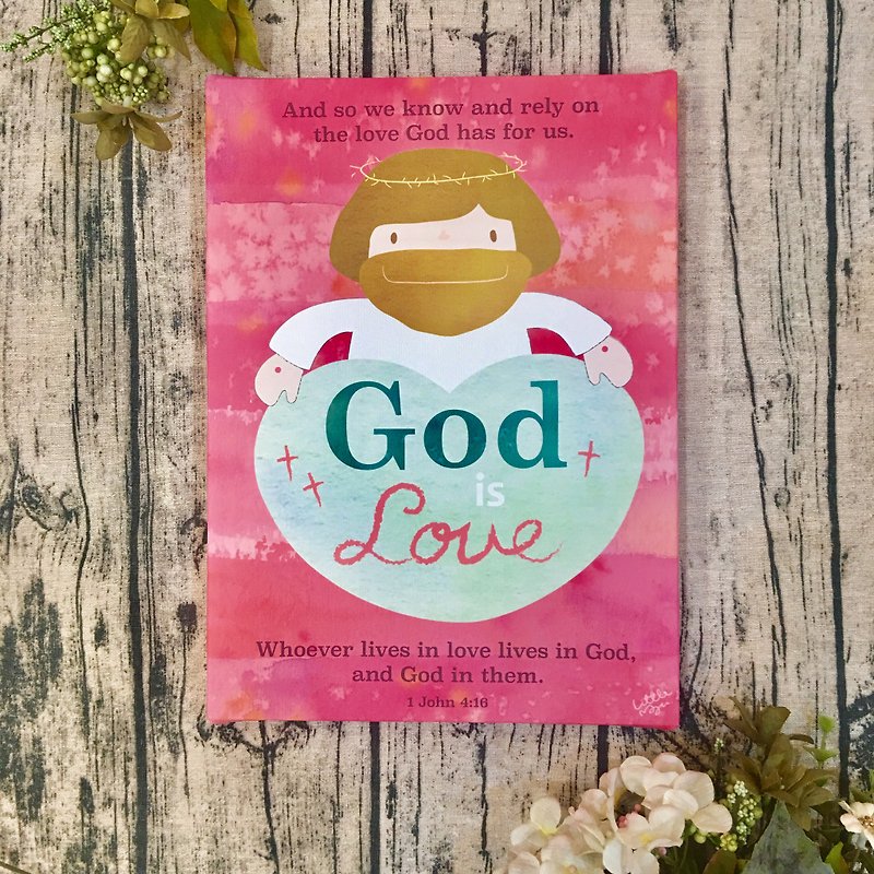 福音无框画-  【God is Love】 - 海报/装饰画/版画 - 其他材质 红色