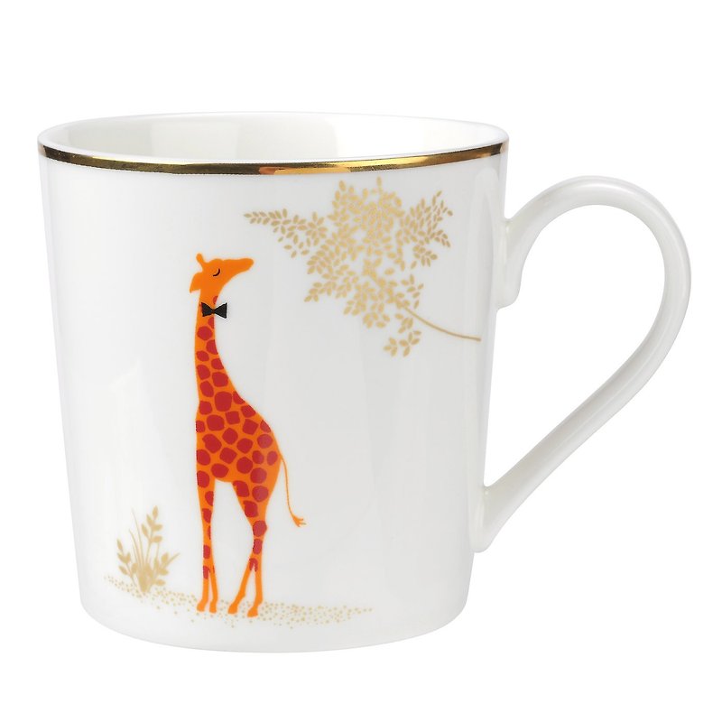 Sara Miller皮卡迪利系列-340ML马克杯礼盒(长颈鹿)-圣诞礼物 - 咖啡杯/马克杯 - 瓷 白色