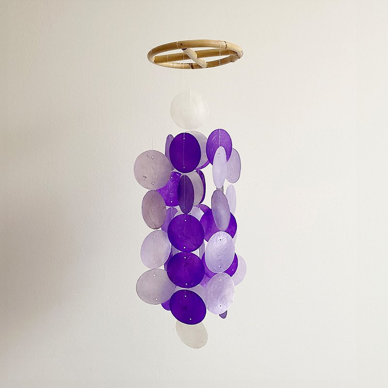 DIY套件|丹麦公馆_紫罗兰|Capiz贝壳风铃手机| #0-455 - 其他 - 贝壳 紫色