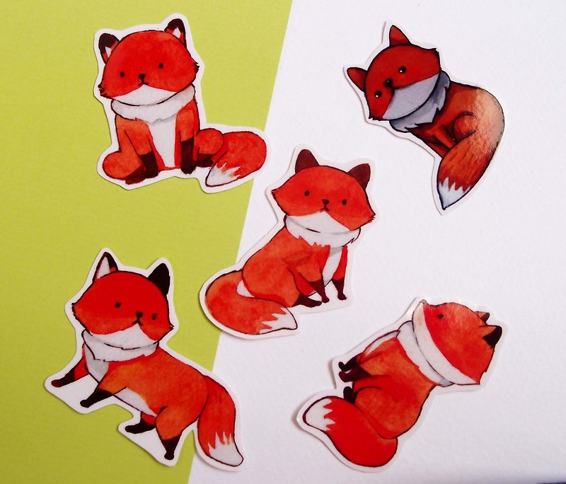 小狐狸/防水贴纸 - 贴纸 - 纸 