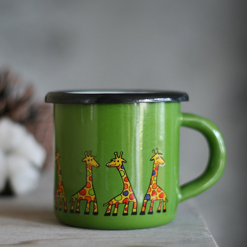 Smaltum布拉格 珐琅杯 古锥长颈鹿_奶绿(285ml)〈FDN000411〉 - 咖啡杯/马克杯 - 珐琅 绿色