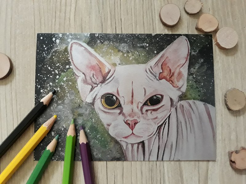 宇宙猫星人-ET星球 - 卡片/明信片 - 纸 多色