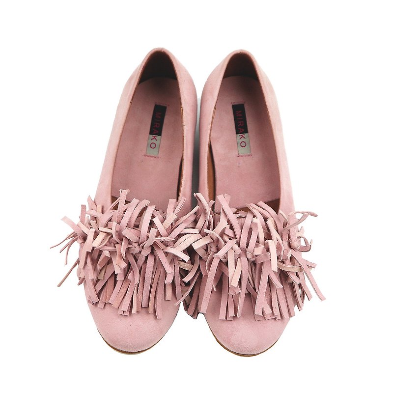 Chow Chow W1065 Pink - 芭蕾鞋/娃娃鞋 - 真皮 粉红色