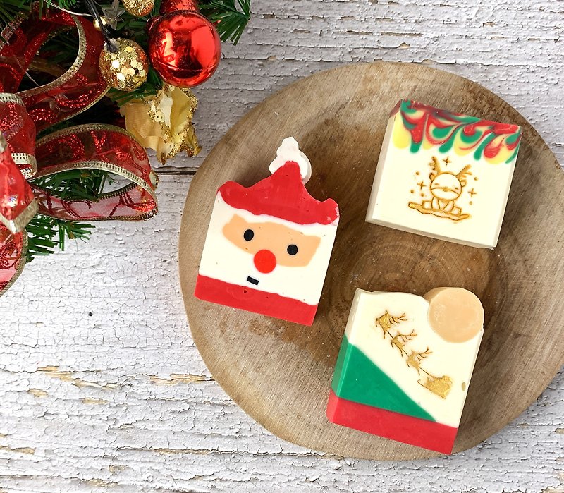 【手皂哈克】圣诞礼盒 圣诞礼物 交换礼物 三入组 - 肥皂/手工皂 - 其他材质 