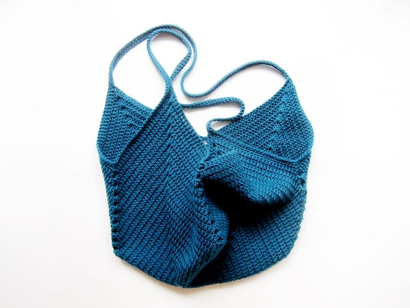托特 包包 购物袋 提袋 100%棉毛线手钩针 编织包 - 侧背包/斜挎包 - 棉．麻 多色