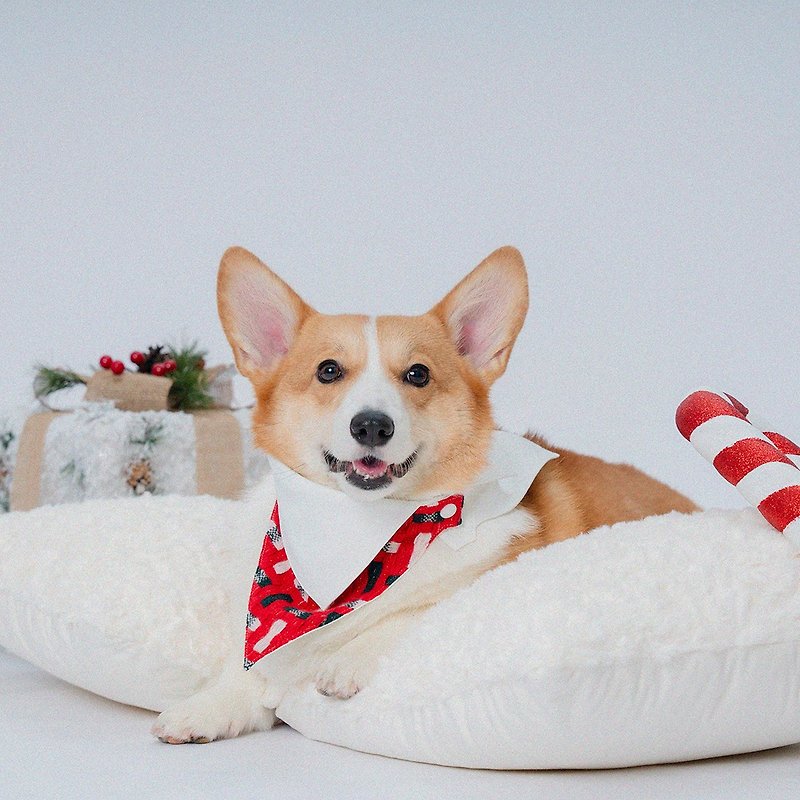 【 VERVVE 】Xmas'Narrow | 宠物领巾 | 圣诞红白主题 - 衣/帽 - 其他材质 