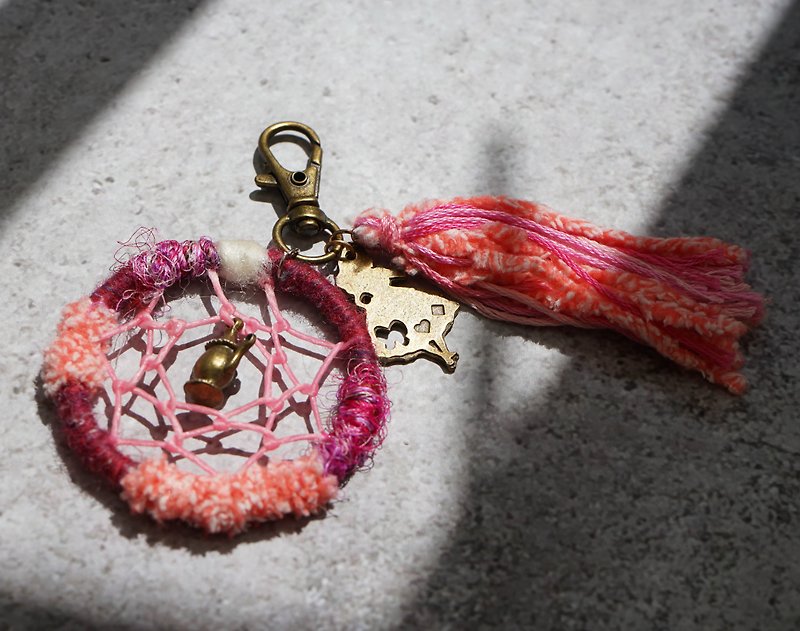 纱丽捕梦网钥匙圈・梦游爱丽丝 - 钥匙链/钥匙包 - 丝．绢 粉红色