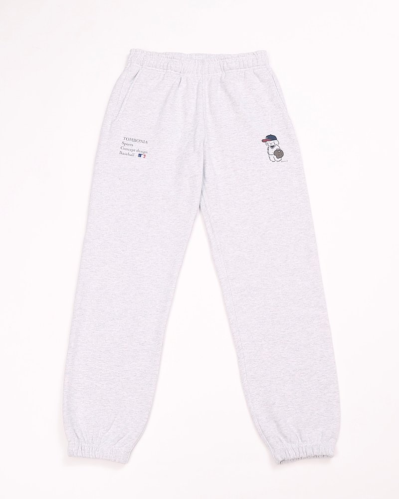 Baseball Sweat pants Gray - 中性裤装 - 棉．麻 灰色