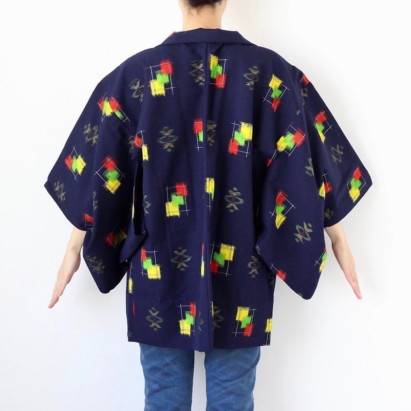 wool haori, kimono jacket, traditional kimono, asian clothing /3671 - 女装休闲/机能外套 - 聚酯纤维 蓝色