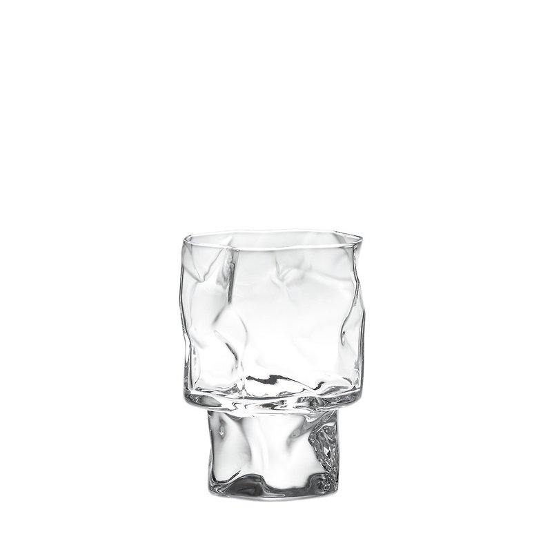 皱折感酒杯 240ML - 茶具/茶杯 - 玻璃 透明