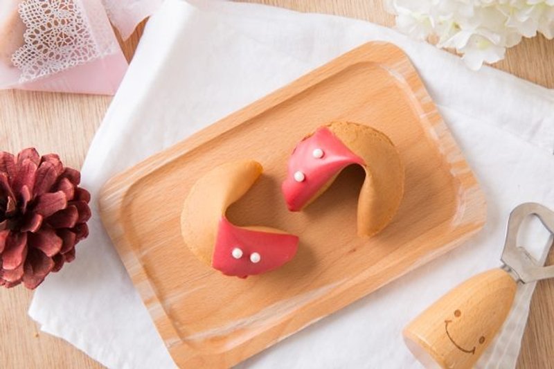 【幸运饼干婚礼小物】喜滋滋幸运签饼 - 手工饼干 - 新鲜食材 红色
