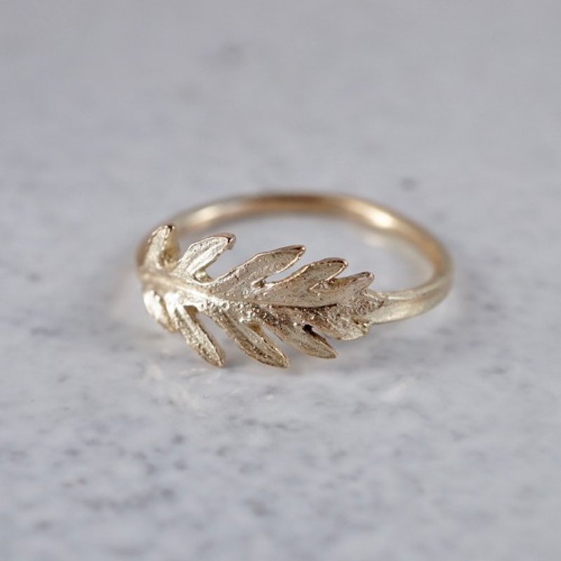 Daisy leaf ring  R080K10 - 戒指 - 其他金属 