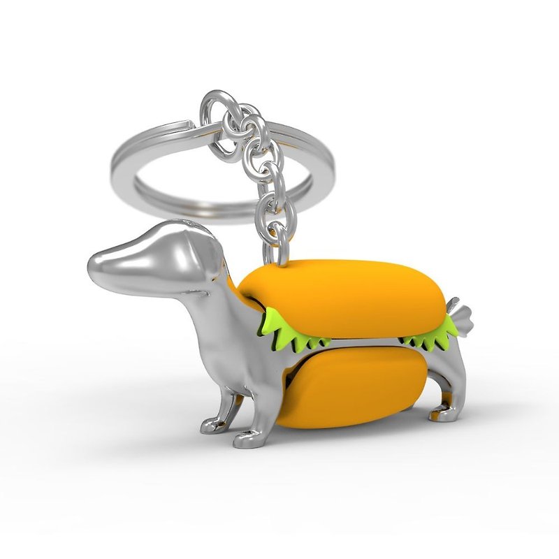 【Metalmorphose】MTM腊肠狗钥匙圈 动物吊饰/礼品/食物造型 - 钥匙链/钥匙包 - 其他金属 橘色