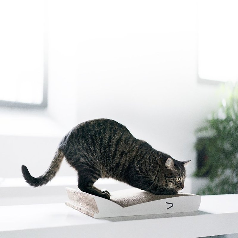 pidan 猫抓板 动物系列 瓦楞纸猫抓板 耐磨 猫窝 猫玩具猫 咪用品 - 抓板/跳台 - 纸 白色