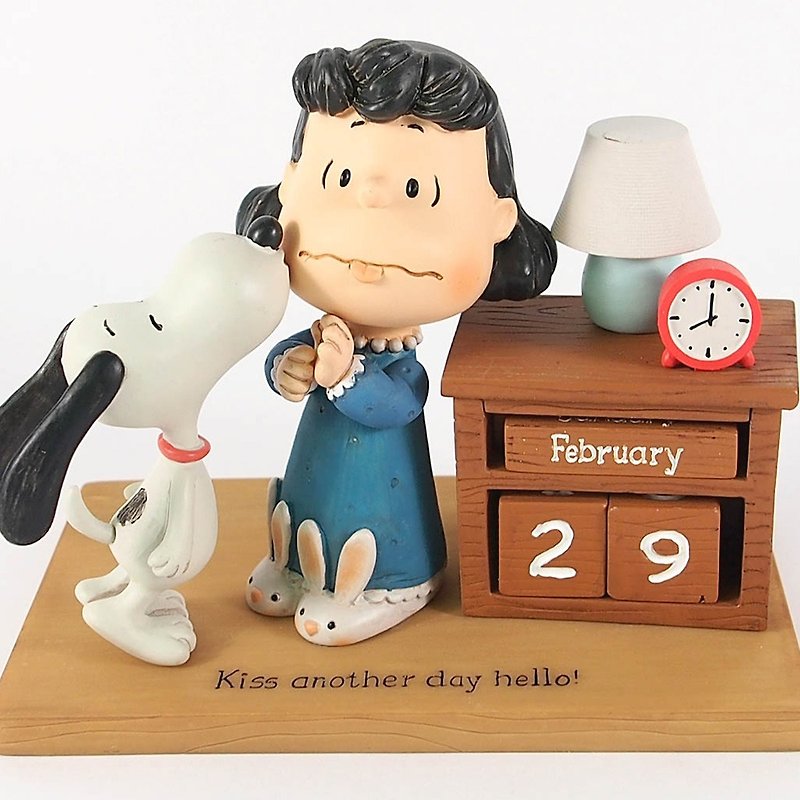Snoopy手工日历雕塑-早安亲亲 Hallmark-Peanuts史奴比 手工雕塑 - 摆饰 - 其他材质 蓝色