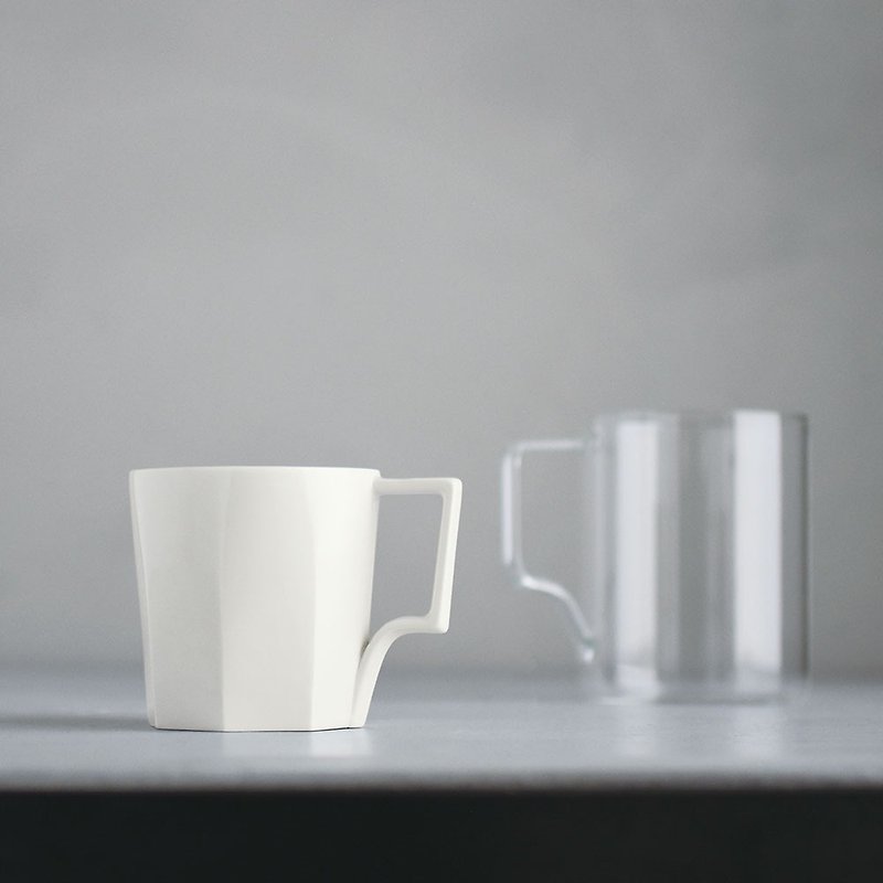 日本KINTO OCT八角陶瓷马克杯300ml / 共2色 - 杯子 - 瓷 白色