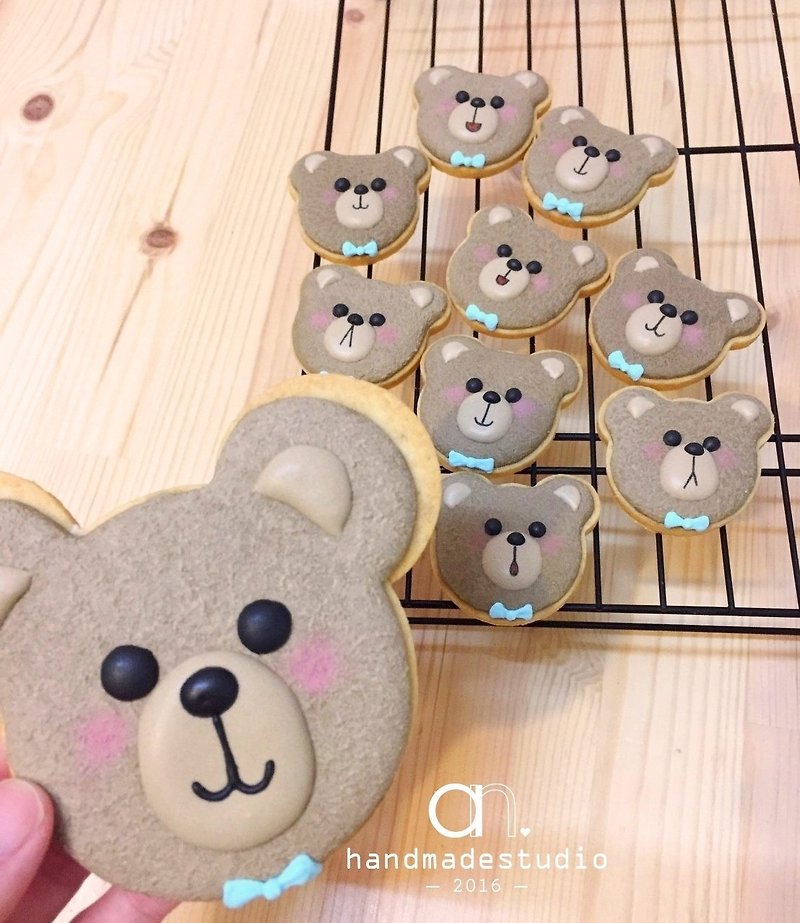 Teddy Bear 可爱小熊头糖霜饼干(10入) by anPastry - 手工饼干 - 新鲜食材 