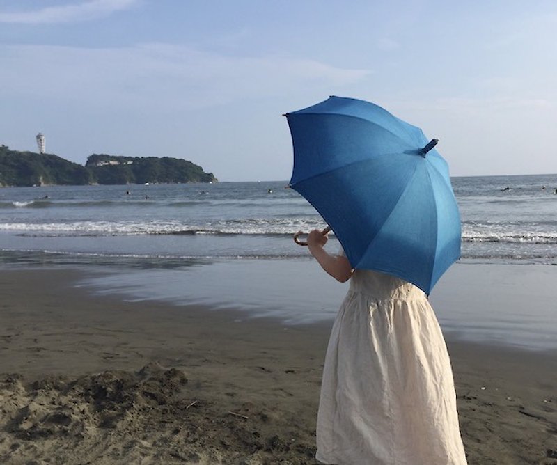 Parasol 日傘 Indigo dyed 藍染 - blue sky & sea - 其他 - 棉．麻 蓝色