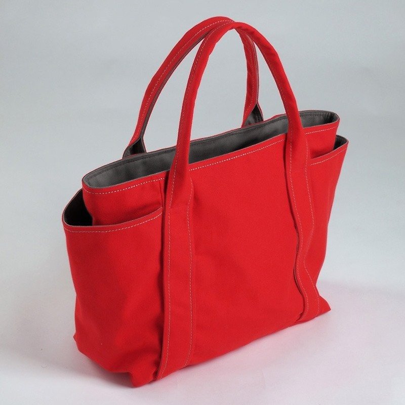 万用工具袋-红色(中型) - 侧背包/斜挎包 - 棉．麻 红色