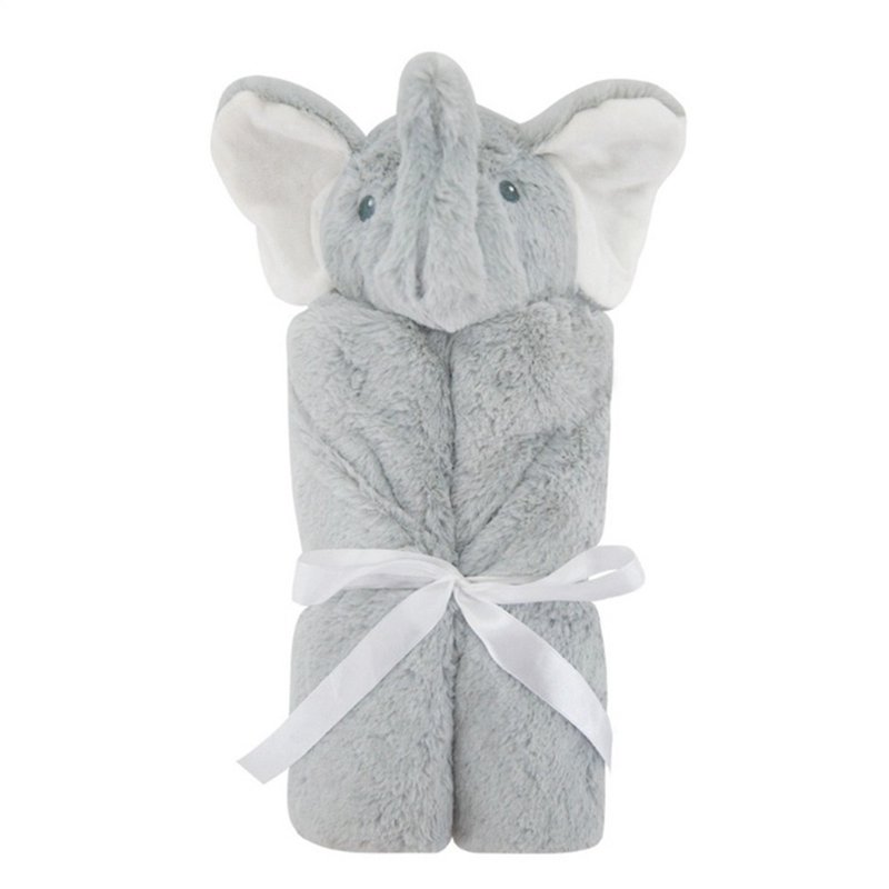 美国Quiltex超柔软动物婴儿毯安抚毯 - 灰色大象 - 其他 - 聚酯纤维 灰色