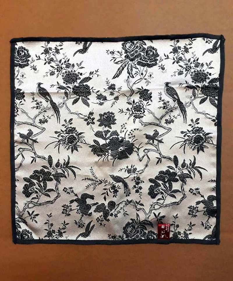 花与鸟 口袋巾 - 领结/领巾 - 聚酯纤维 银色