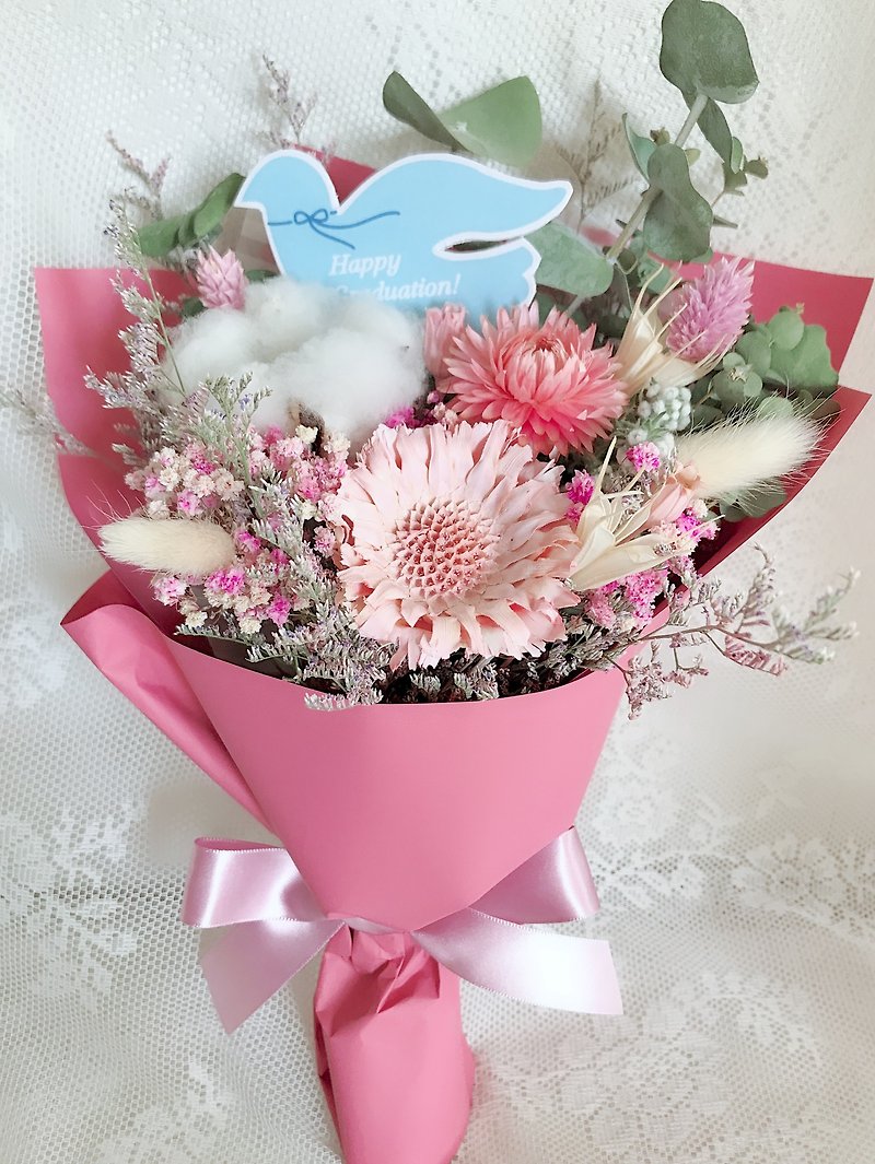 Masako  给女孩的花束  感恩花束  干燥花束  不付青鸟花插  限量 - 植栽/盆栽 - 植物．花 粉红色