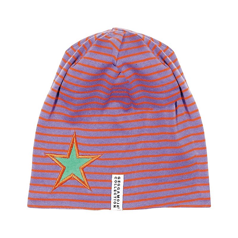 【北欧童装】瑞典有机棉儿童帽子2岁-4岁 紫/橘星星 - 婴儿帽/发带 - 棉．麻 红色