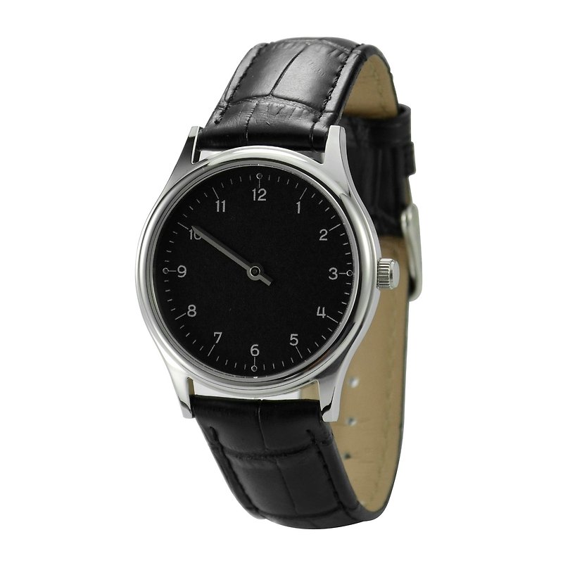 慢活(Slow time) 手表 优雅数字 黑面 - 中性设计 - 全球包邮 - 男表/中性表 - 不锈钢 黑色