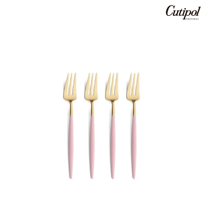 葡萄牙 Cutipol | GOA / 粉红金 / 水果三叉 / 四件组 - 餐刀/叉/匙组合 - 不锈钢 黑色