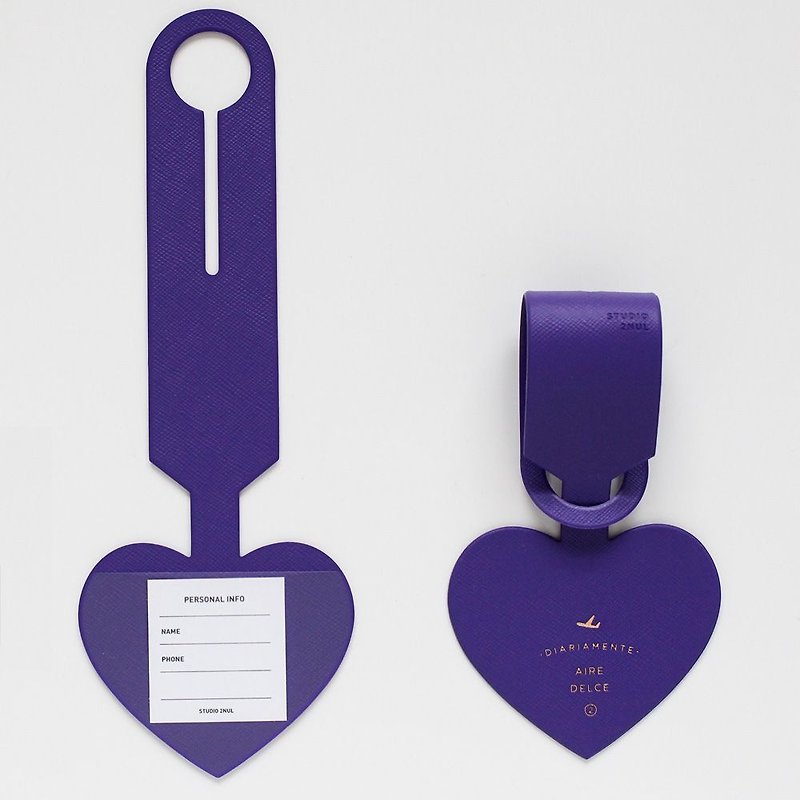 心动时刻爱心行李吊牌-紫罗兰,TNL85144 - 行李吊牌 - 塑料 紫色