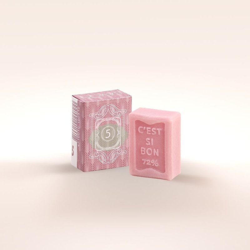 润泽香氛皂 | No.005 晨露玫瑰 (S) - 肥皂/手工皂 - 植物．花 粉红色