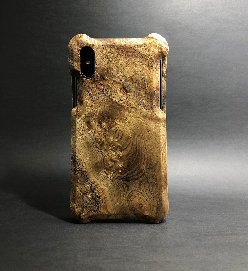 iPhone x 缅甸黄金樟树瘤木壳 - 手机壳/手机套 - 木头 黄色