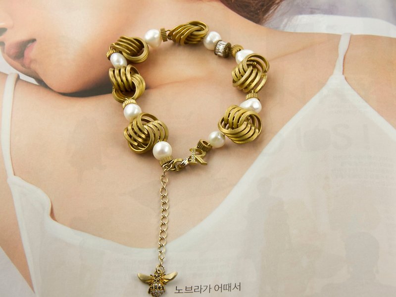 韩国黄铜链系列  手工轻珠宝 - 手链/手环 - 贵金属 金色