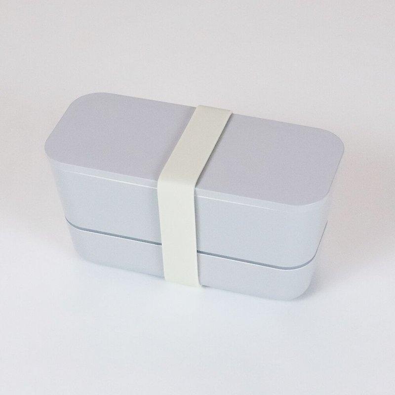 日本TAKENAKA 日本制SUKITTO系列可微波分隔双层保鲜盒600ml-灰蓝 - 便当盒/饭盒 - 其他材质 粉红色