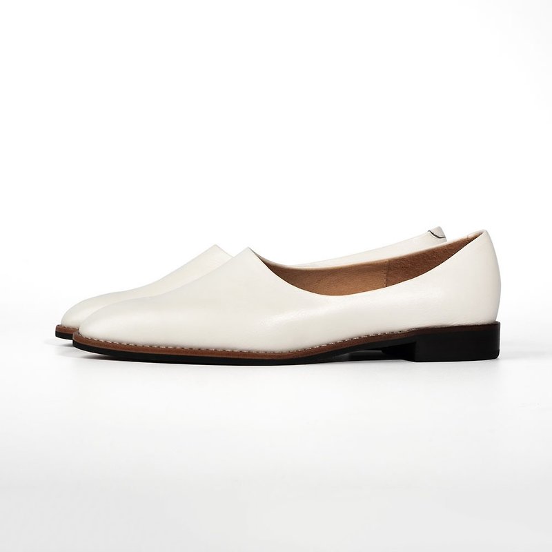 NOUR 2.5 Hertz loafer  - Cement White 泥白色 - 女款牛津鞋/乐福鞋 - 真皮 绿色