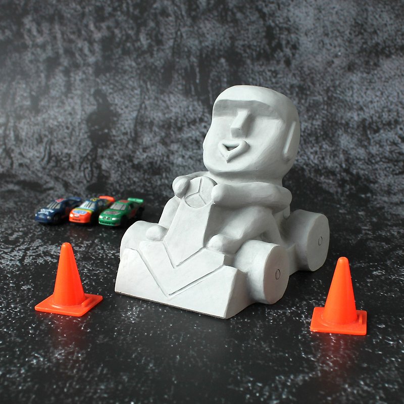 水泥摩艾 Moai－摩艾卡丁车 水泥卡丁车 - 玩偶/公仔 - 水泥 灰色