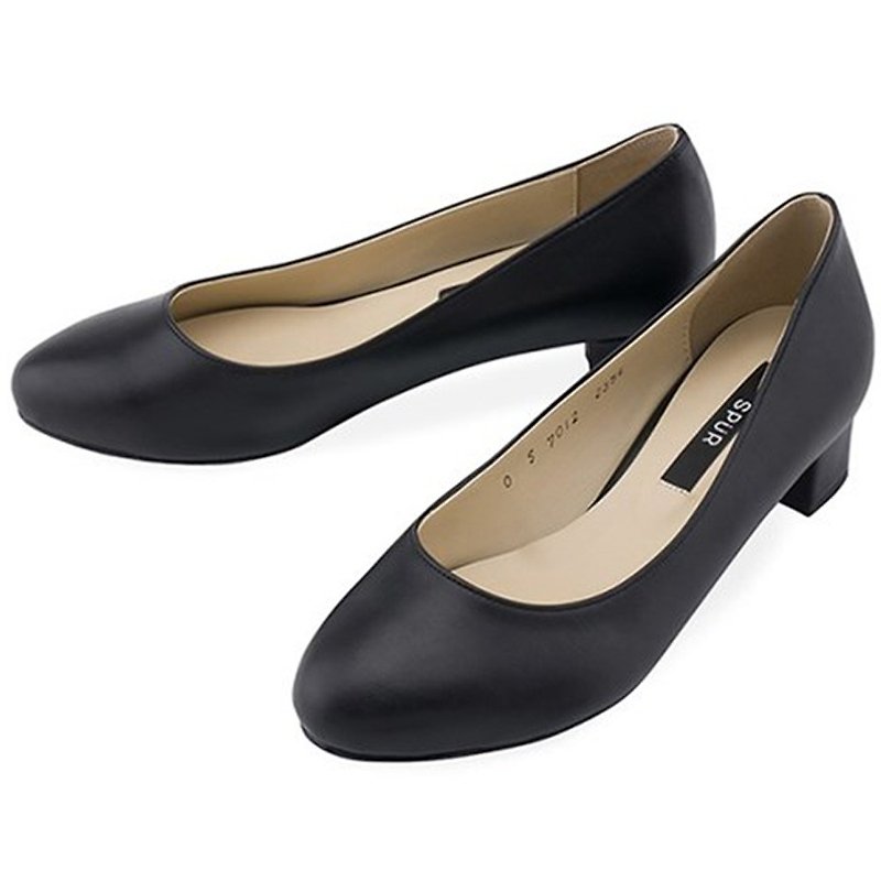 Pre-order – SPUR 简约高跟鞋 OS7012 BLACK - 女款皮鞋 - 人造皮革 