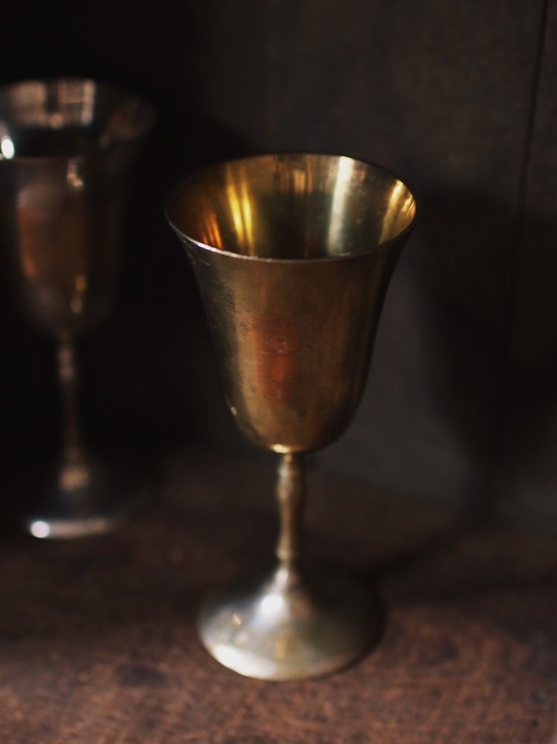 早期黄铜酒杯 - 杯子 - 铜/黄铜 金色