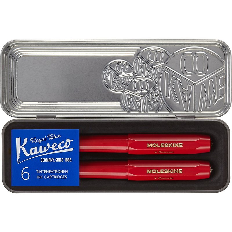 MOLESKINE x Kaweco 联名钢笔原子笔组 红 (赠 6入卡水+铁盒) - 钢笔 - 塑料 红色